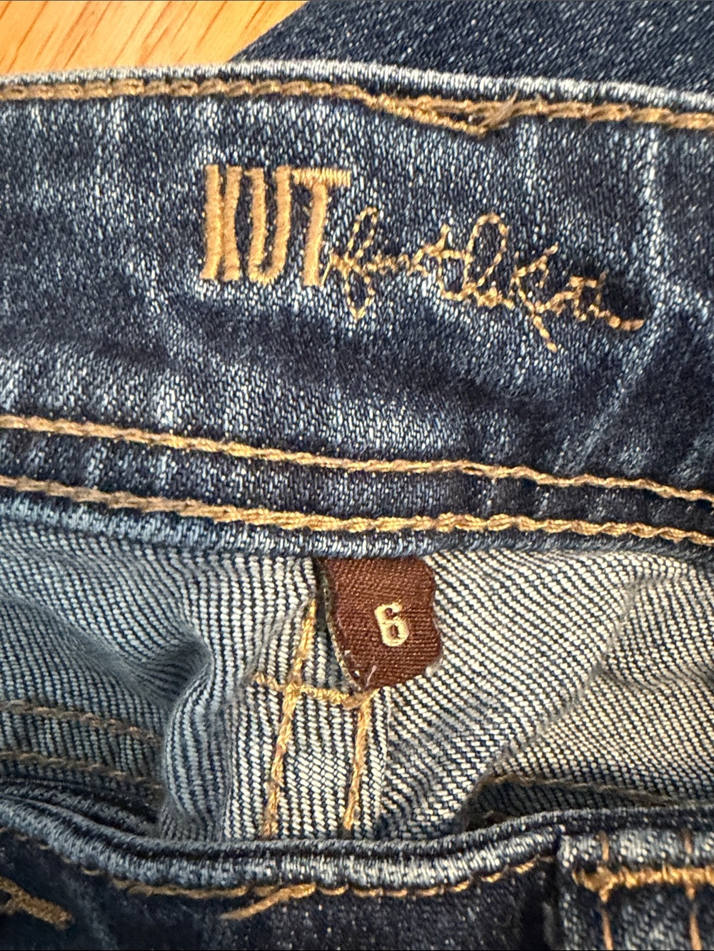 Kut from the Kloth Medium Blue Cropped Rolled Hem Jeans - Picture 7 of 10